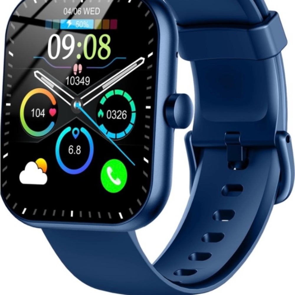Smartwatch black with black band